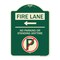 Signmission Fire Lane No Parking or Standing Anytime Heavy-Gauge Aluminum Sign, 24" x 18", G-1824-24008 A-DES-G-1824-24008 - alternate 1